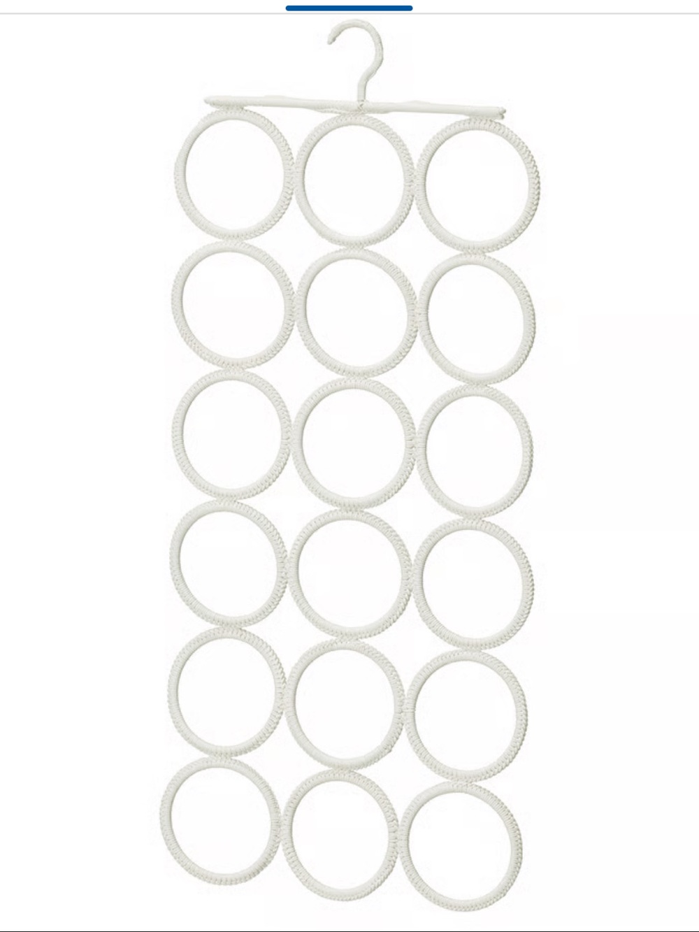 IKEA KOMPLEMENT Cream Braided Multi-Ring Hanging Organizer